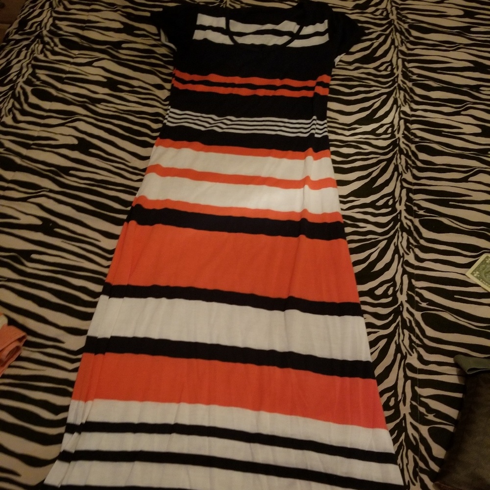 brand new long striped dress super cute colors